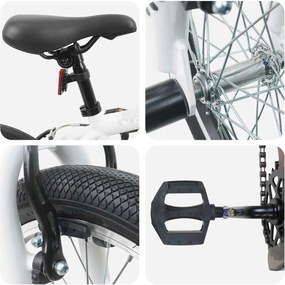 vidaXL BMX Ποδήλατο 20 ίντσες για πάνω από 9 ετών Λευκό