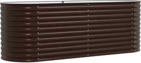 vidaXL Ανεβασμένο Κρεβάτι Καφέ 240 x 80 x 81 cm Ατσάλι