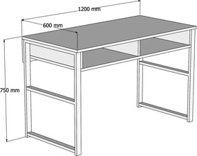 Γραφείο Καρυδιά NOVE 120x60x75