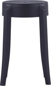 vidaXL Σκαμπό Στοιβαζόμενα 4 τεμ. Μαύρα Πλαστικά