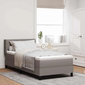 vidaXL Κρεβάτι box spring με στρώμα με στρώμα Taupe 100 x 200 cm