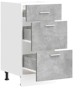 κάτω ντουλάπι σκυρόδεμα γκρι 40x46x81,5 cm - Γκρι