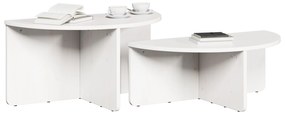 vidaXL Τραπεζάκι σαλονιού 2 pcs Λευκό 79 x 39.5 x 40 εκ