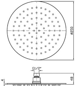 Κεφαλή ντουζ Ø 25 Zucchetti Slim