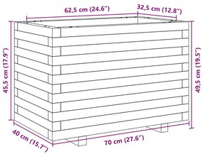 ΖΑΡΝΤΙΝΙΕΡΑ ΚΗΠΟΥ 70X40X49,5 ΕΚ. ΑΠΟ ΕΜΠΟΤΙΣΜΕΝΟ ΞΥΛΟ ΠΕΥΚΟΥ 847372