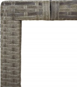 vidaXL Σετ Τραπεζαρίας Κήπου 5 τεμ. Γκρι Συνθ. Ρατάν με Μαξιλάρια