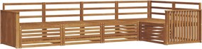 vidaXL Σειρά Καναπέ Εξωτερικού 5 pcs Φυσικό