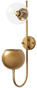 Φωτιστικό Τοίχου - Απλίκα Pot 942FLG2160 15x23x61cm E14 40W Gold-Clear Opviq