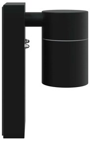 vidaXL Εξωτερικά Φωτιστικά Τοίχου 2 pcs Μαύρο 6.5 x 10.5 x 16 εκ.