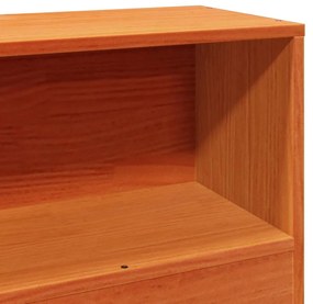 Σκελετός Κρεβ. Χωρίς Στρώμα Καφέ Κεριού 100x200 εκ Μασίφ Πεύκο - Καφέ