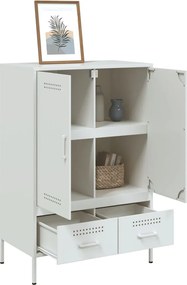 vidaXL Ντουλάπι Λευκό 68x39x101,5 εκ. από Χάλυβα