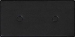 vidaXL Κεφαλάρι Τοίχου 12 pcs Μαύρο 30 x 15 cm Τεχνητό Δέρμα