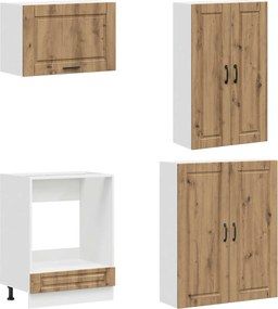 vidaXL Μονάδα κουζίνας PORTO 8 pcs Artisan Δρυς Επεξεργασμένο Ξύλο