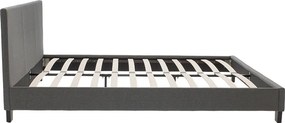 Κρεβάτι Nevil pakoworld 150x200 με ύφασμα χρώμα ανθρακί