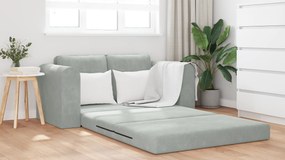 vidaXL Καναπές Κρεβάτι 2 σε 1 Ανοιχτό Γκρι 148x71x83 cm Βελούδο