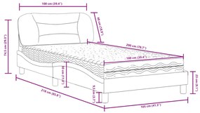 ΚΡΕΒΑΤΙ ΜΕ ΣΤΡΩΜΑ ΛΕΥΚΟ 100X200 ΕΚ. ΑΠΟ ΣΥΝΘΕΤΙΚΟ ΔΕΡΜΑ 3208704