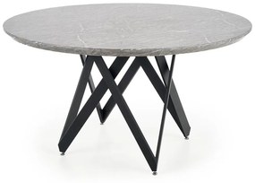 Τραπέζι Houston 936, Γκρι μάρμαρο, Μαύρο, 77cm, 47 kg, Ινοσανίδες μέσης πυκνότητας, Μέταλλο | Epipla1.gr