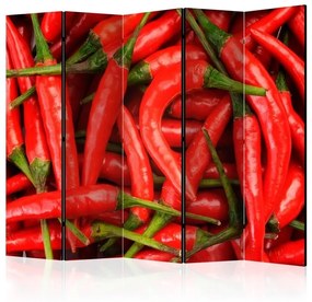 Διαχωριστικό με 5 τμήματα - chili pepper - background II [Room Dividers]