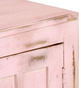 vidaXL Ντουλάπι Ανοιχτό Ροζ 110 x 35 x 70 εκ. από Μασίφ Ξύλο Μάνγκο