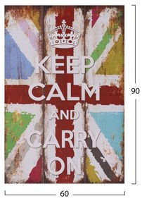 ΠΙΝΑΚΑΣ ΚΑΜΒΑΣ KEEP CALM HM7154.03 60X90X2.5 εκ. - 0544108 - HM7154.03