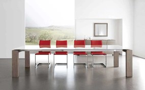 Τραπέζι Aliante Ceramica 160-210-260x105x76  - Matt lacquered wooden legs