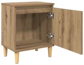 vidaXL Artisan Oak Κομοδίνο Οξιά artisan MDF 40 x 30 x 50 εκ. Κομοδίνο