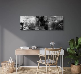 Εικόνα μοντέρνα ζωγραφική μέσων σε ασπρόμαυρο - 135x45