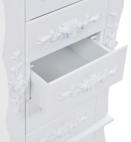 vidaXL Κοσμηματοθήκη Δαπέδου Λευκή