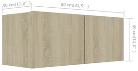 vidaXL Έπιπλα Τηλεόρασης Σετ 7 Τεμαχίων Sonoma Δρυς από Επεξ. Ξύλο