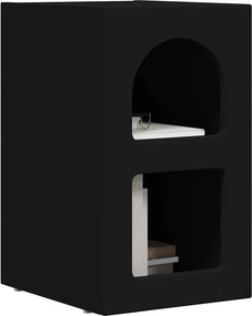 vidaXL Κομοδίνο ELST 2 τεμ. Μαύρο 29,5 x 33,5 x 50 εκ