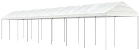 vidaXL Κιόσκι με Τέντα Λευκό 17,84 x 2,28 x 2,69 μ. από Πολυαιθυλένιο