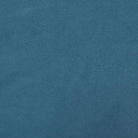Καναπές Διθέσιος Μπλε 140 εκ. Βελούδινος με Διακ. Μαξιλάρια - Μπλε