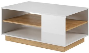 Lh-homefurniture Τραπεζάκι 36146-ARCW-40 Λευκό+ φυσικό Grandson 100x45,5x60 cm 36146-ARCw-40