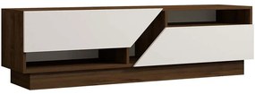 Έπιπλο Τηλεόρασης Koza 835PUQ3058 160x40x45cm Walnut-White