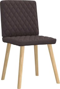vidaXL Καρέκλες Τραπεζαρίας 4 τεμ. Σκούρο Καφέ Υφασμάτινες