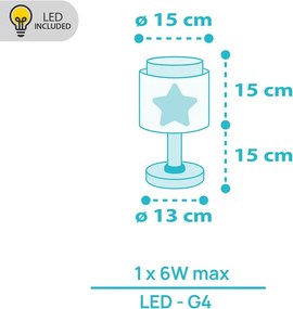 Baby Dreams Blue επιτραπέζιο φωτιστικό (76011NT)