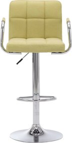 vidaXL Καρέκλες Μπαρ 2 τεμ. Πράσινες Υφασμάτινες