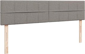 vidaXL Οθωμανικό κρεβάτι με στρώμα Taupe 160x200cm ύφασμα
