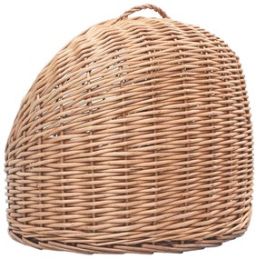 vidaXL Καλάθι Μεταφοράς Γάτας 60 x 45 x 45 εκ. από Φυσικό Ξύλο Ιτιάς