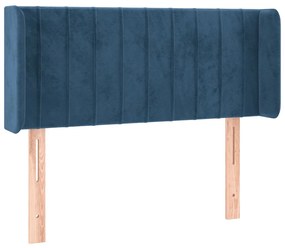 Κεφαλάρι Κρεβατιού LED Σκούρο Μπλε 93x16x78/88 εκ. Βελούδινο 3123514