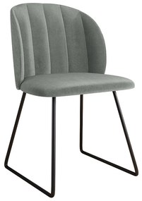 Καρέκλα Comfivo 101, Γκρι, Μαύρο, 80x52x58cm, 8 kg, Ταπισερί, Μεταλλικά | Epipla1.gr