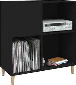 vidaXL Δισκοθήκη Μαύρη 84,5 x 38 x 89 εκ. από Επεξεργασμένο Ξύλο