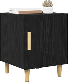 vidaXL Κομοδίνο Μαύρη Οξυά 40 x 40 x 50 cm Επεξεργασμένο Ξύλο