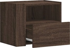 vidaXL Κομοδίνο Επιτοίχιο Καφέ Δρυς 45x30x35 εκ.
