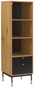 Ραφιέρα Δαπέδου Living 0016-124-029 48x40x155cm Grey Oak-Black