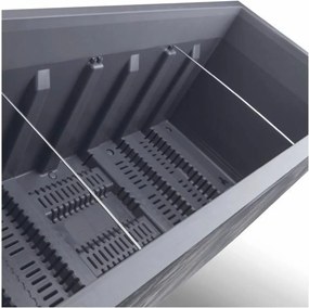 Βάζο Λουλουδιών Deroma Ανθρακί 99 cm Πλαστική ύλη Ορθογώνιο Σύγχρονη