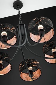 Κρεμαστό Πολύφωτο Arthur Φ75cm Μαύρο