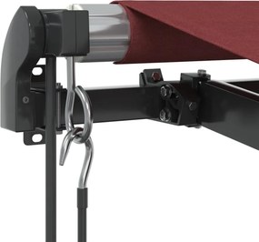 vidaXL Αναδιπλούμενη τέντα Μπορντό 500 x 350 εκ Πολυεστέρας