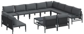 vidaXL Σετ Καναπέ Κήπου 13 pcs Ανθρακί Ατσάλι