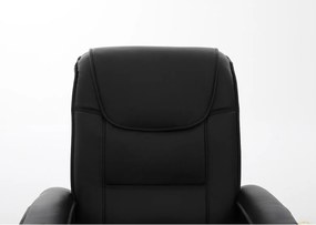 Πολυθρόνα Ανακλινόμενη ArteLibre CELAENO Μαύρο PU 80x96x97cm